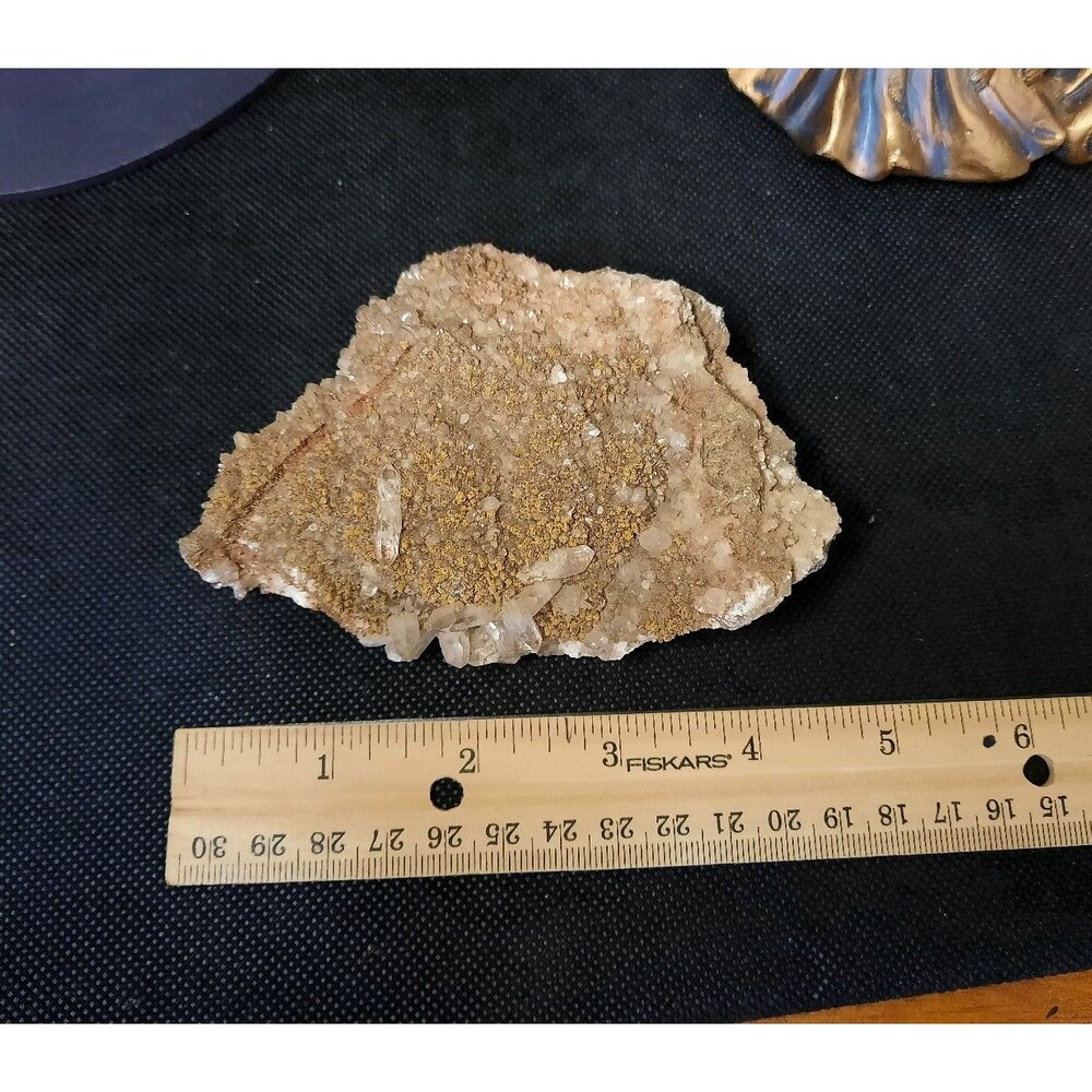 Rare Quartz , Calcite and Stilpnomelane Crystal Cluster from Rocarri Quarry - Picture 8 of 8